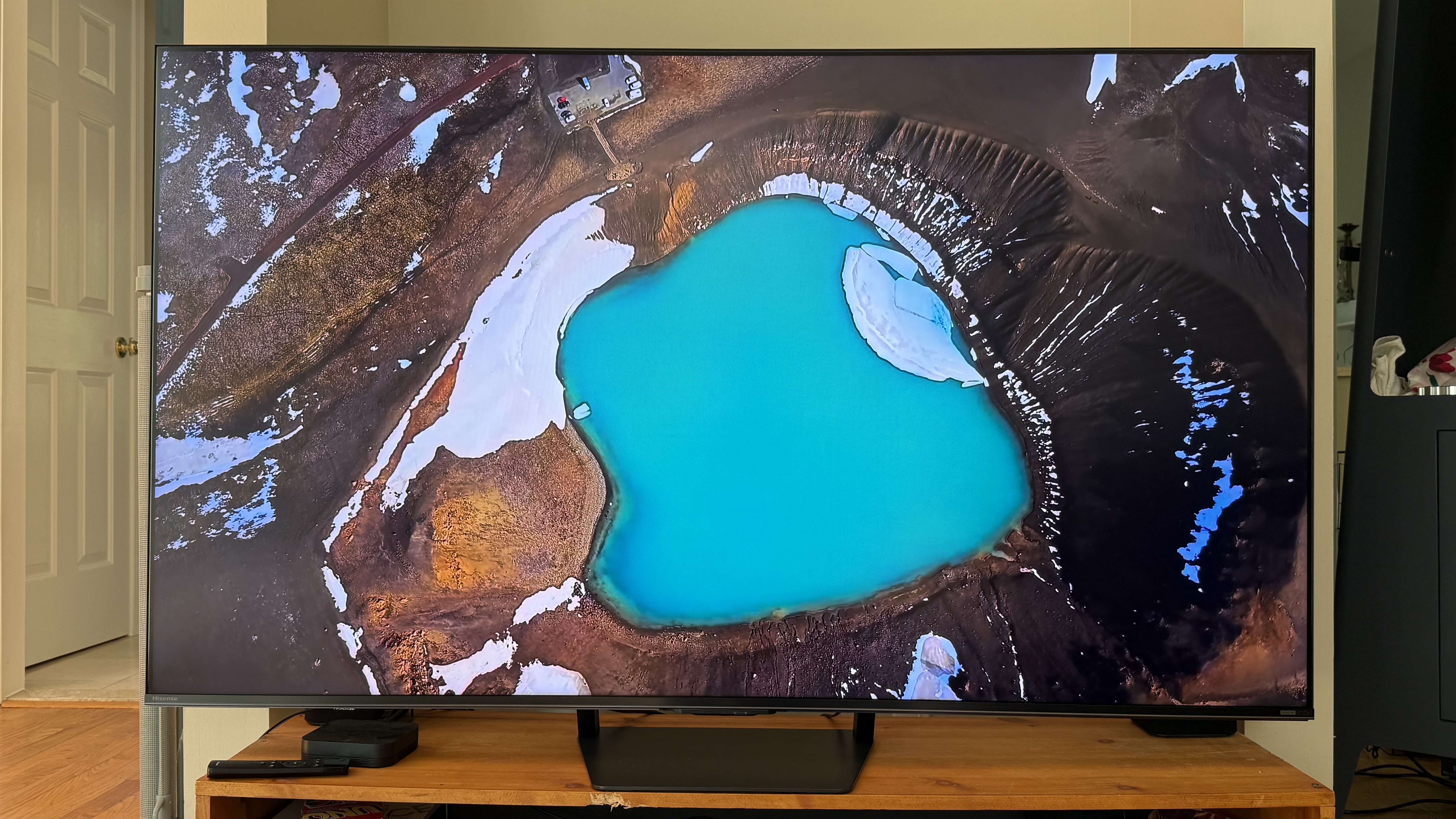 Hisense U7 showing off quality with image of landscape