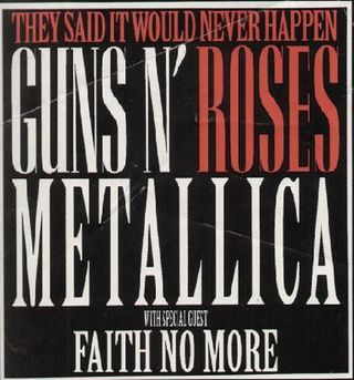 guns n roses tour with metallica