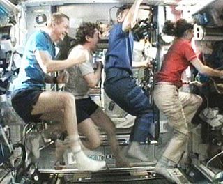 Astronauts Build Stephen Colbert’s Space Treadmill 