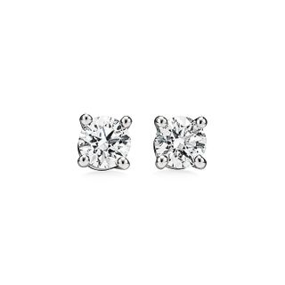 Tiffany Solitaire Diamond Stud Earrings