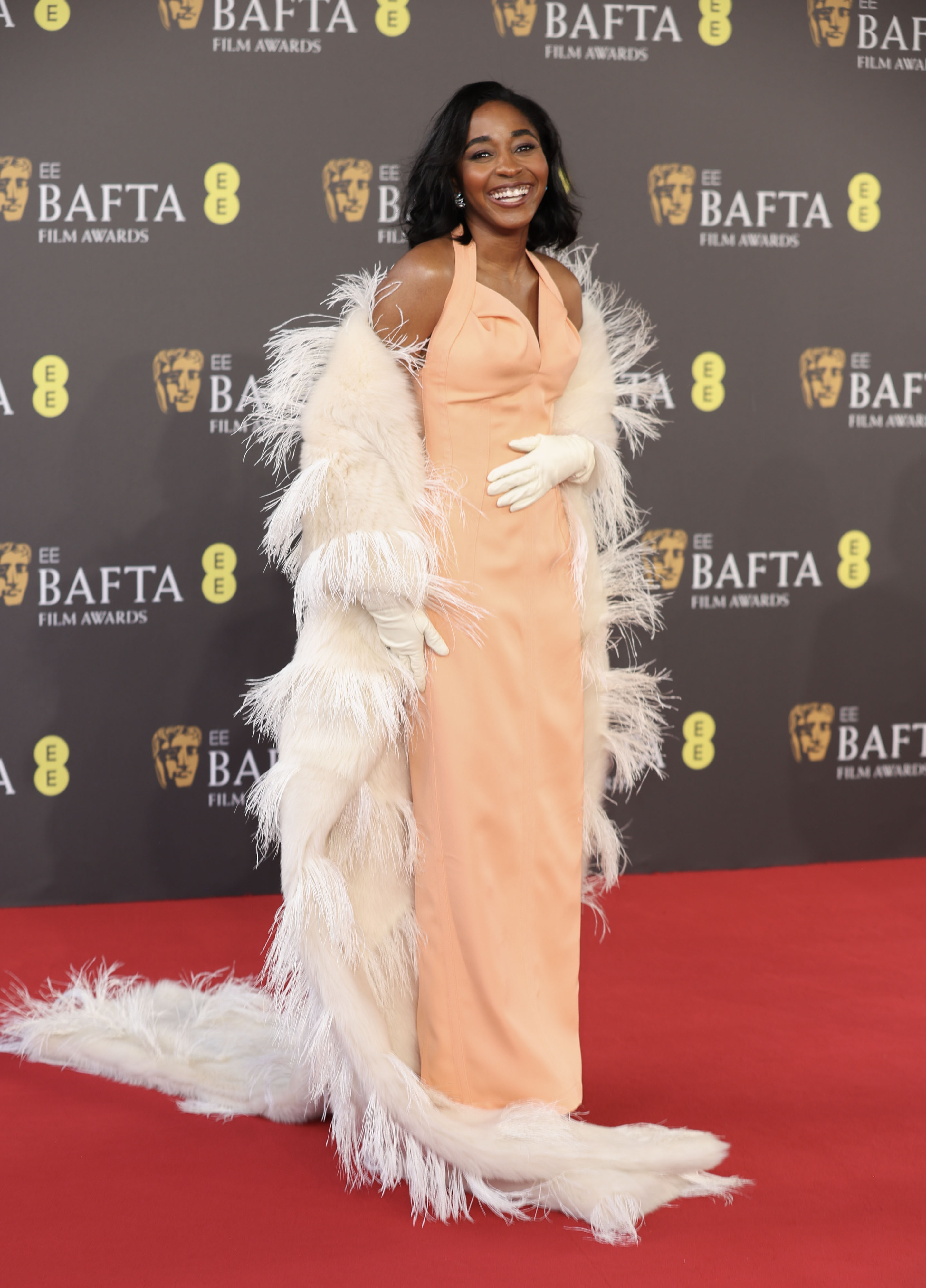LONDON, ENGLAND - FEBRUARY 18: Ayo Edebiri attends the 2024 EE BAFTA Film Awards at The Royal Festival Hall on February 18, 2024 in London, England. (Photo by Mike Marsland/WireImage)