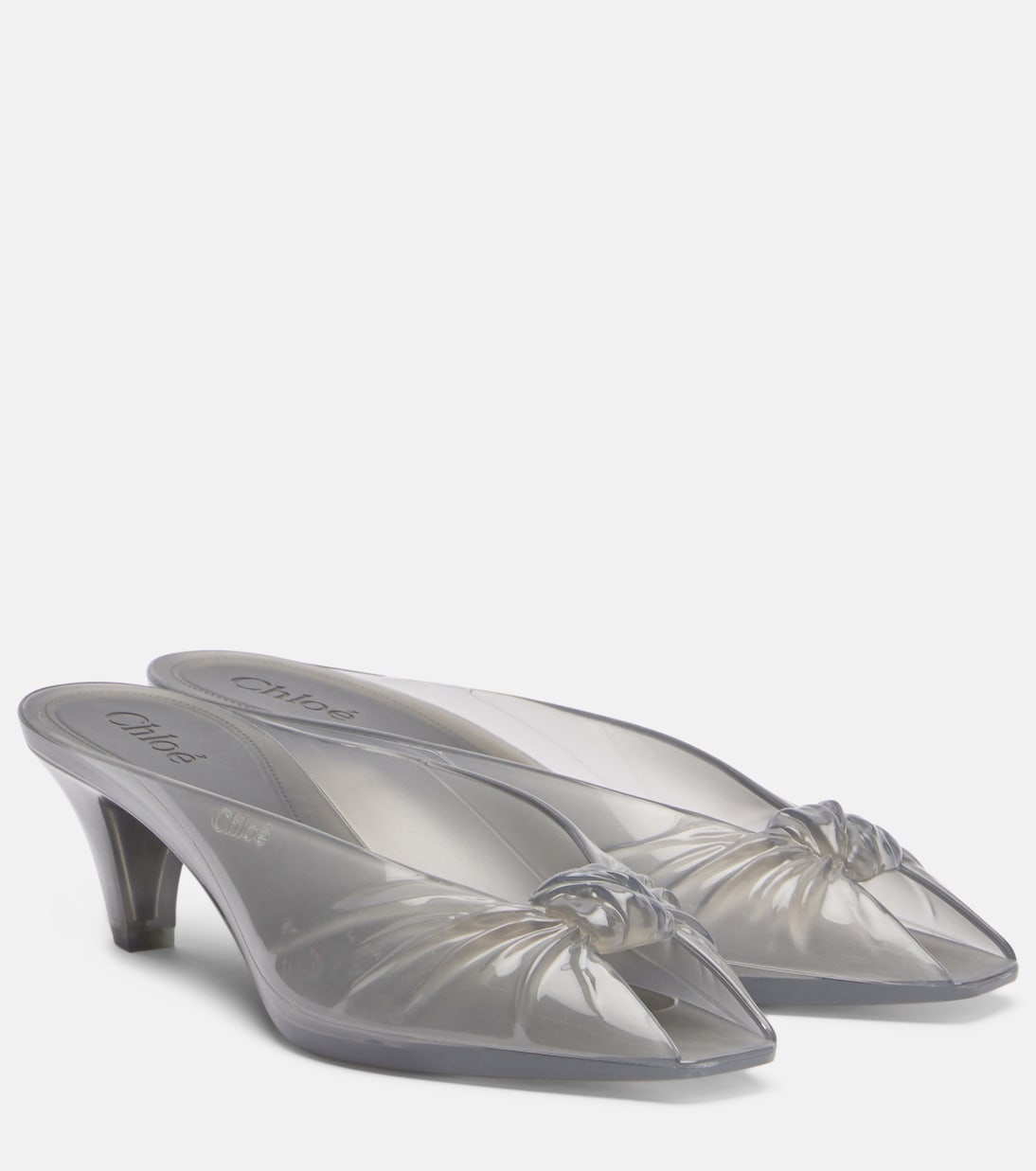 Chlo&amp;eacute; Jelly Mules in Grey - Chloe