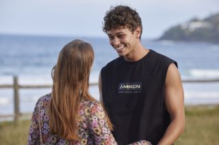Chloe Anderson and Theo Poulos in Home and Away