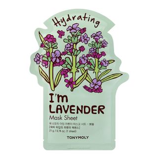 TONYMOLY I'm Real Lavender Hydrating Mask Sheet on a white background