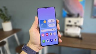 In-hand photo of the Samsung Galaxy A57