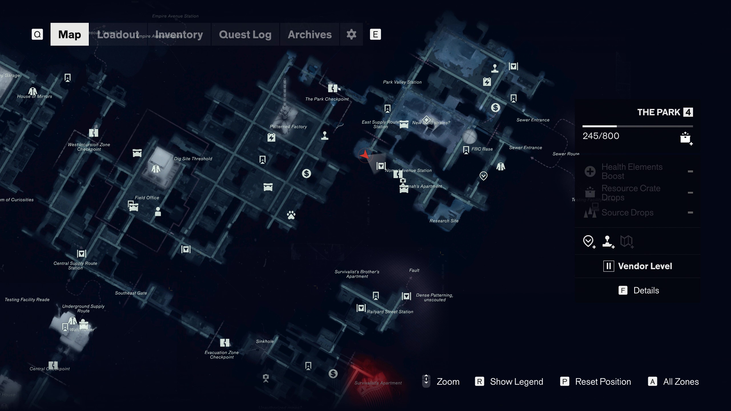 Part of the map in Control Resonant