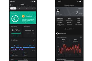 Image shows the data collected by the Amazfit Falcon smartwatch