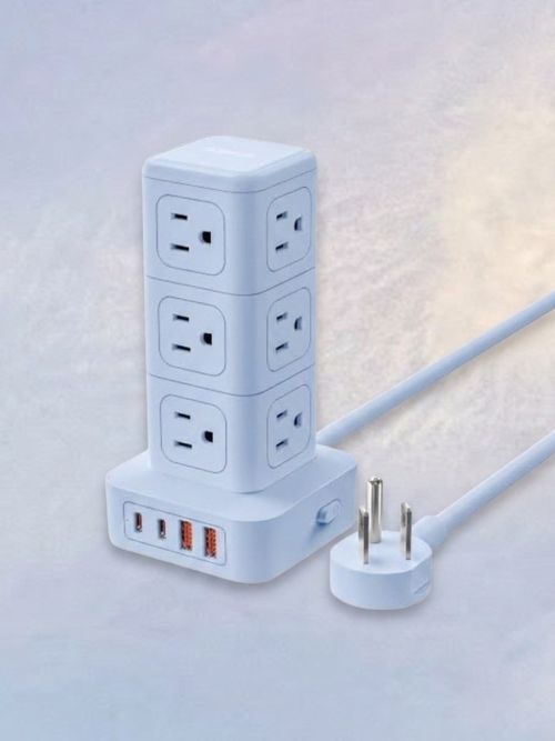 Power Strip Tower With Multiple Outlets
