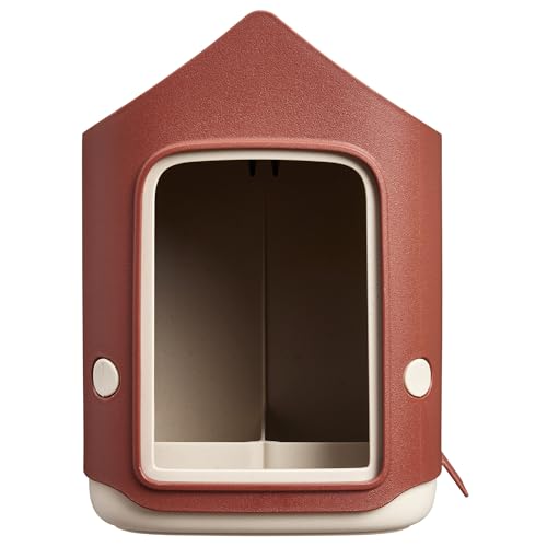 Elho Cosy Bird Feeder 18cm - Bird Feeder and Bird Bath - 100% Recycled Plastic - L17.6 X W18 X H23 Cm - Red/tuscan Red