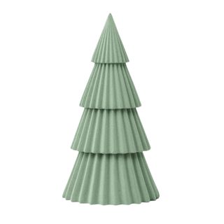 A green minimalistic Christmas tree ornament