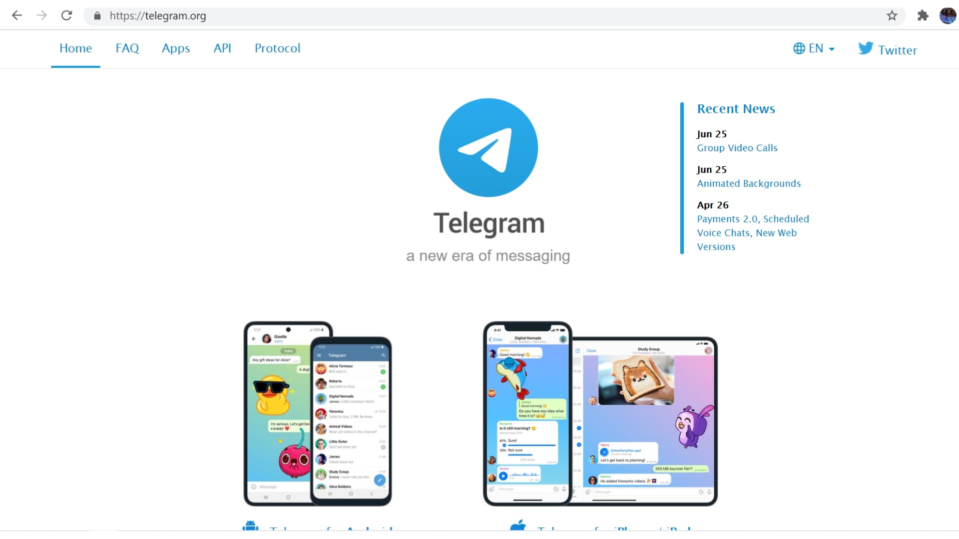 Telegram Website