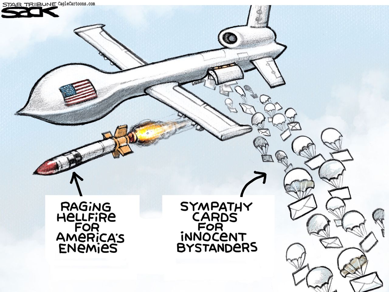 Editorial cartoon U.S. drone war