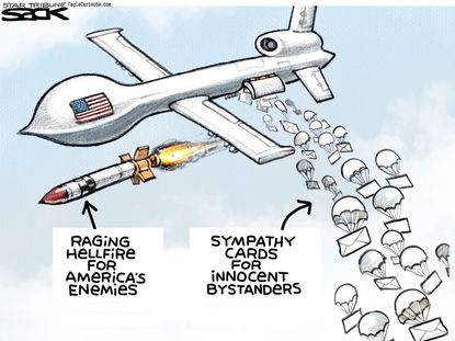 Editorial cartoon U.S. drone war