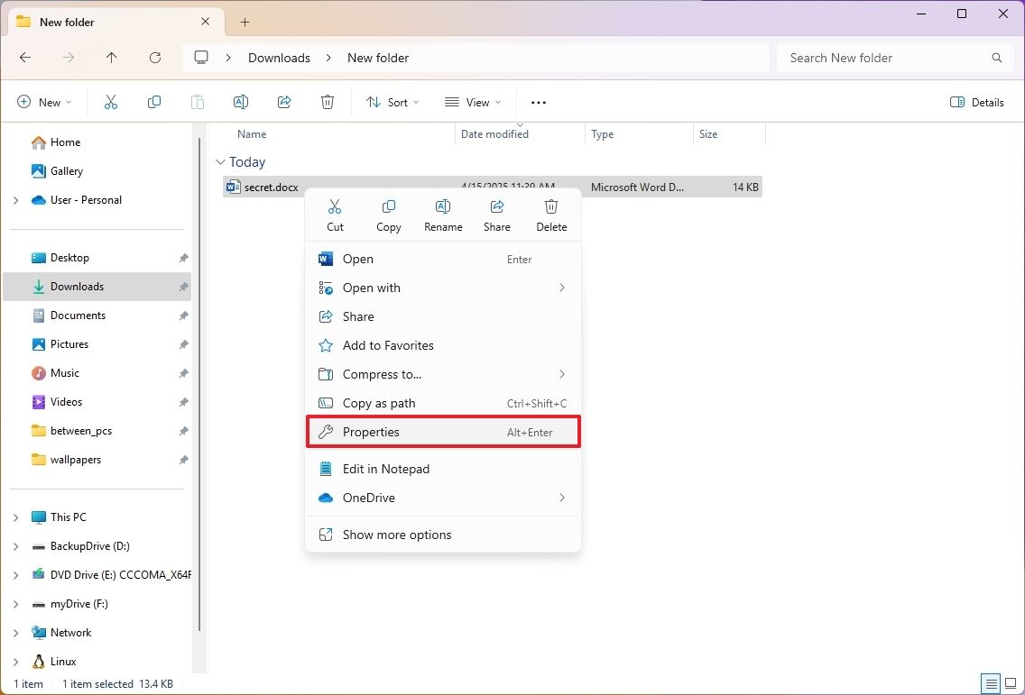 How to share files with sensitive content securely on Windows 11 ...