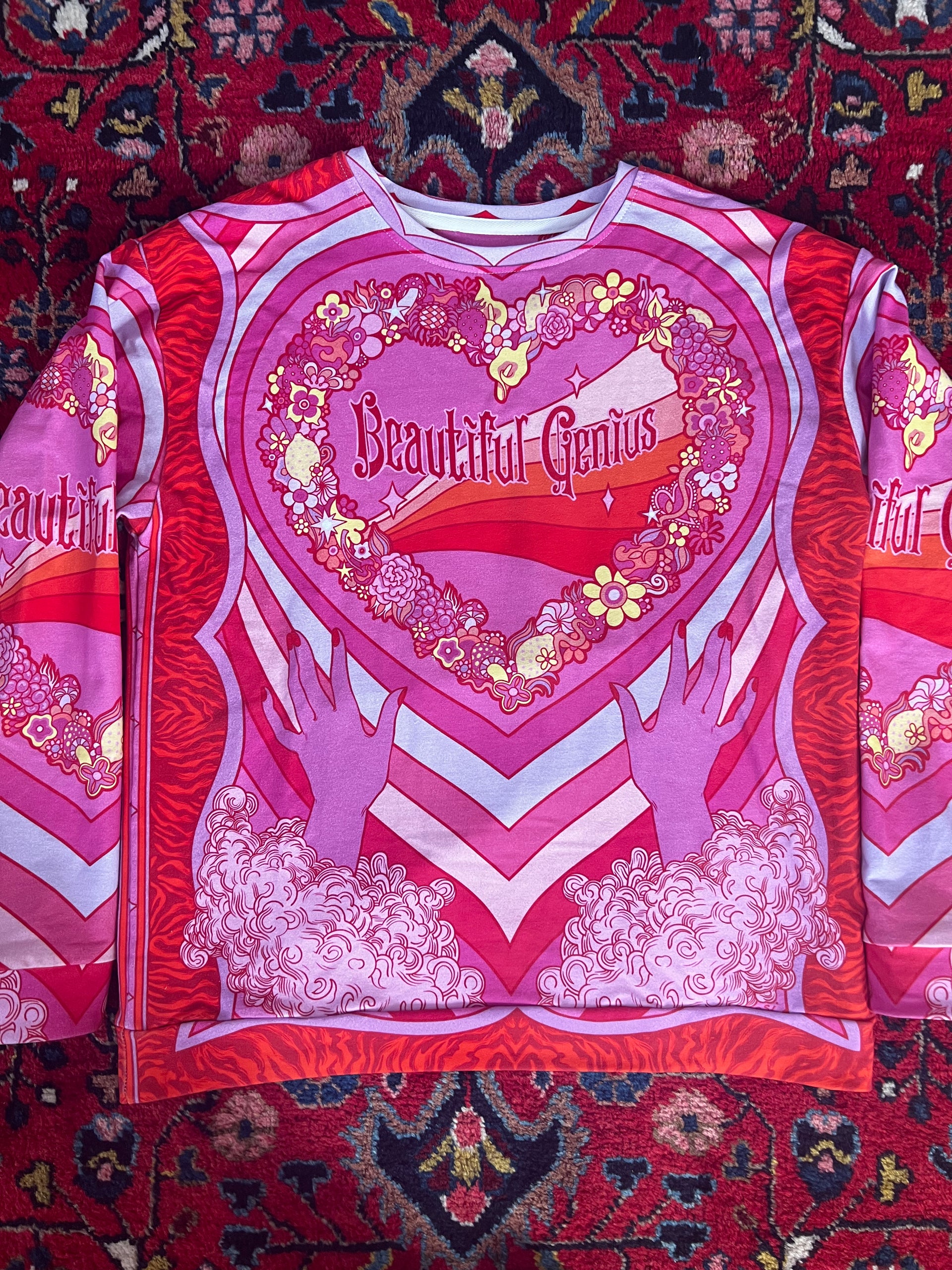 (pre-Order) Pink Genius Pullover (now in 95% Cotton) - Xs