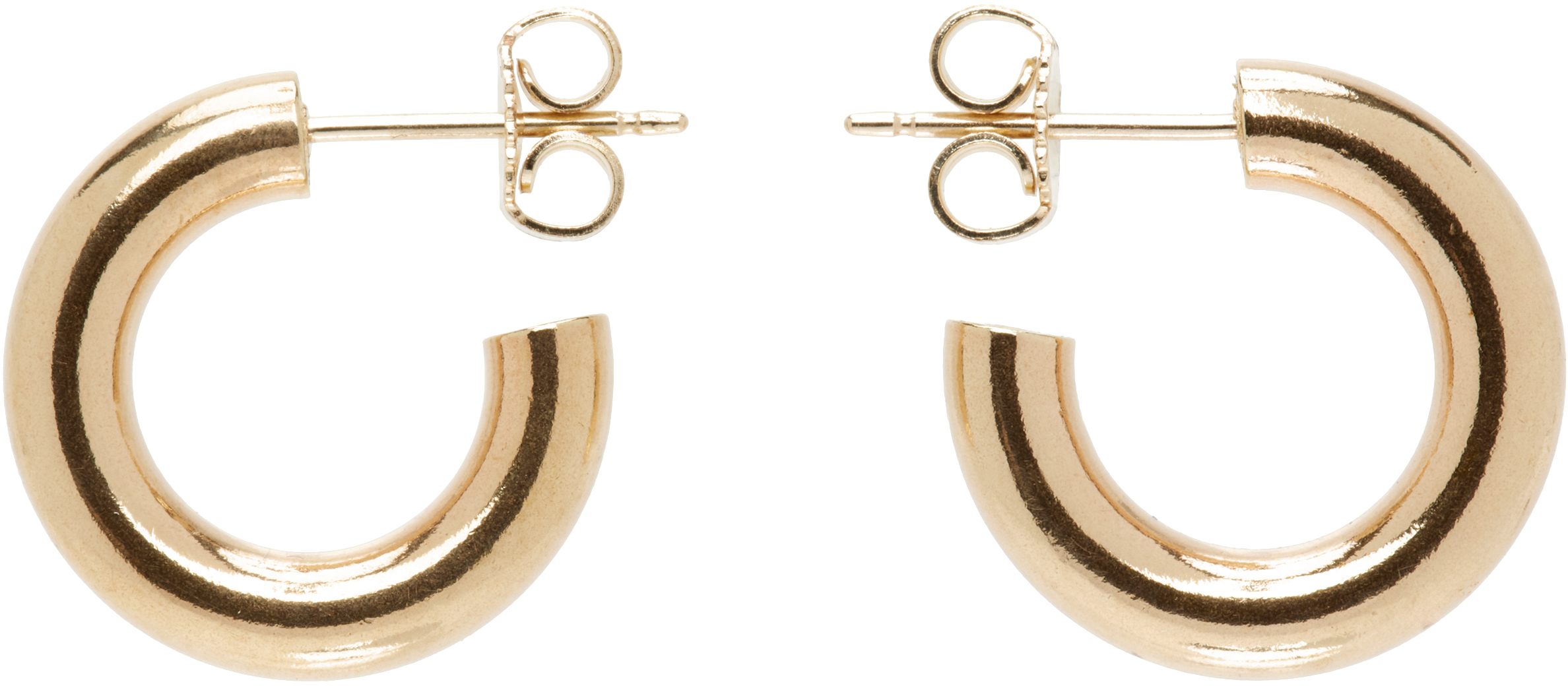 Gold Mini Curve Earrings