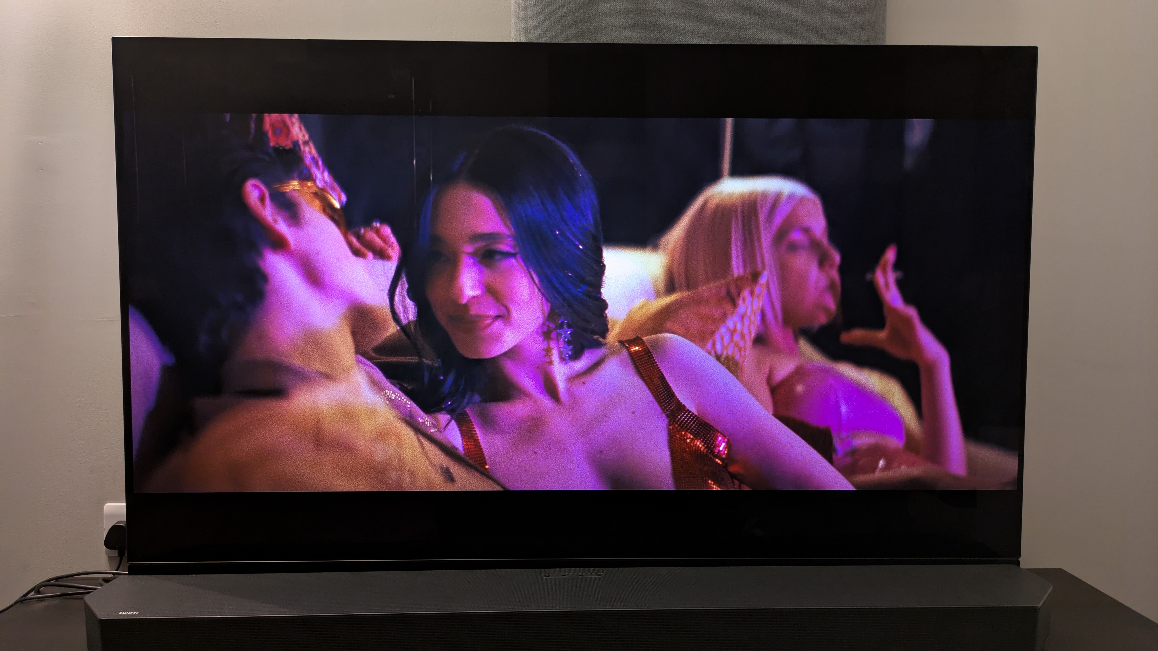 Anora 4K Blu-ray with Mikey Madison in nightclub on Panasonic MZ1500 OLED TV