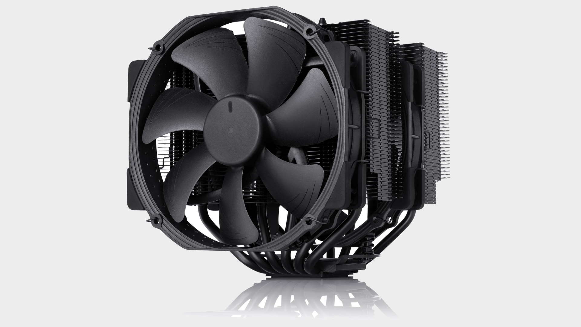 Noctua NH-D15 Chromax Black CPU air cooler on a blank background