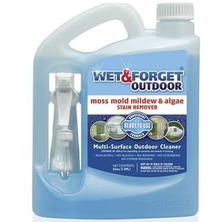 Wet & Forget Liquid Outdoor Surface Cleaner Ready to Use Moss Mold Mildew & Algae Stain Remover, Unscented