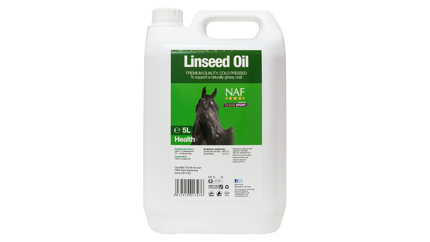 NAF Linseed Oil, one of the best oils for horses