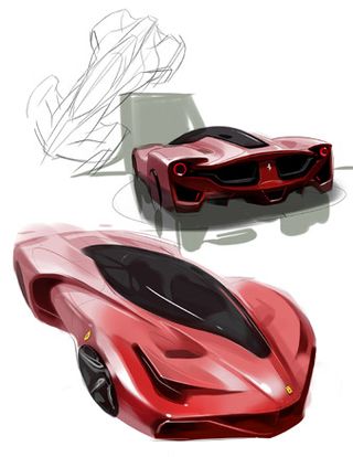 Red Ferrari design