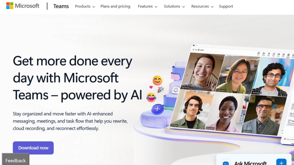 Microsoft Teams website screenshot (January 2026).
