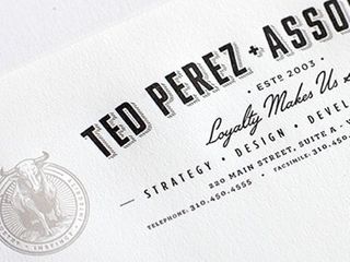 Letterhead design: Ted Perez + Associates