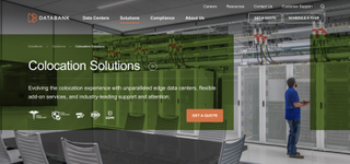 A website screenshot of Databank Colocation Services