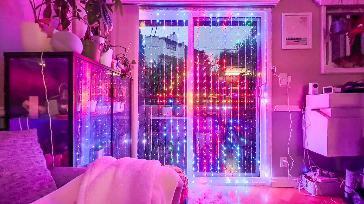 Govee Curtain Lights during author's testing