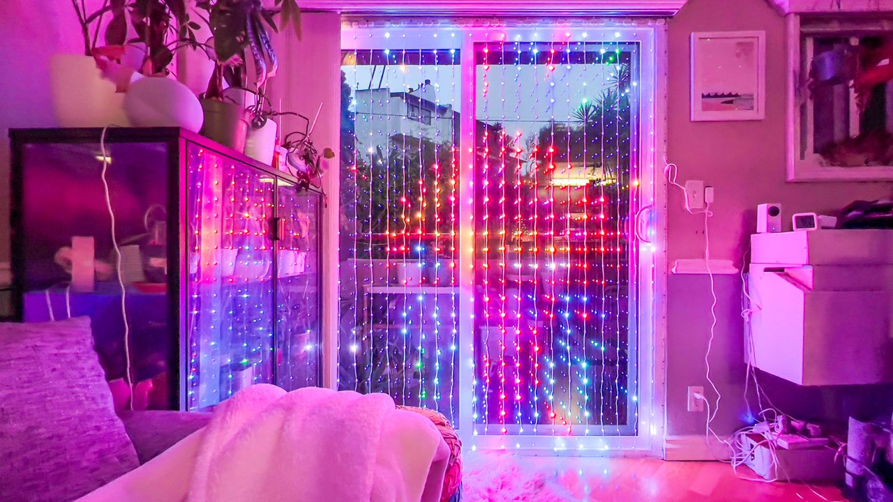 Govee Curtain Lights during author's testing