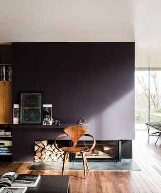 Purple room by Farrow & Ball