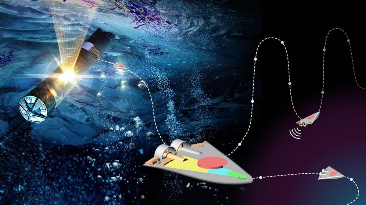 Swarms of tiny robots may one day explore oceans on other worlds