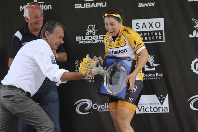 Don't drop the trophy Chloe!