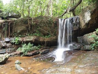 a waterfall in Siem Reap, Cambodia.