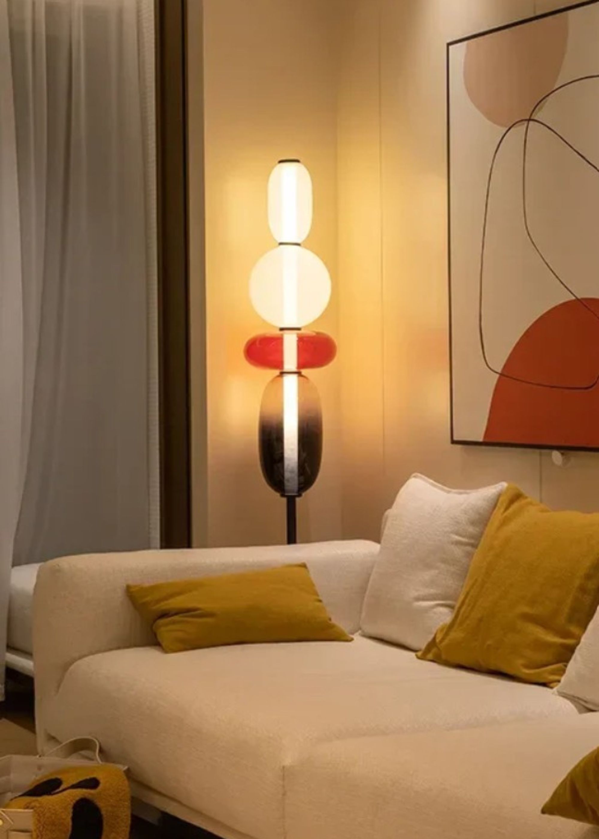 Glass Skin, Lumahue – Designer Floor Lamp With Color Effects