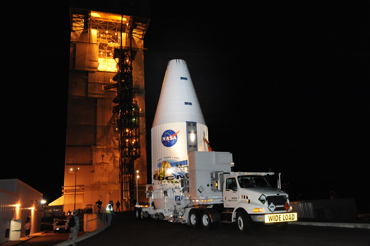 Landsat Data Continuity Mission LDCM Spacecraft Rolls Out