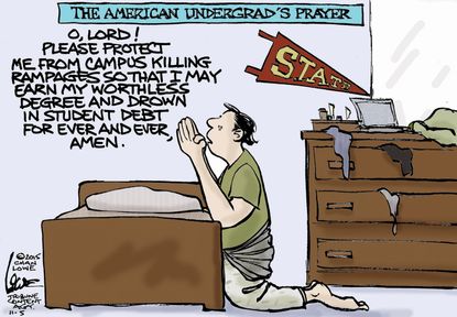 Editorial cartoon U.S. Education Guns