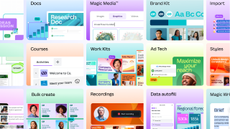 Collage of Canva workplace tools 
