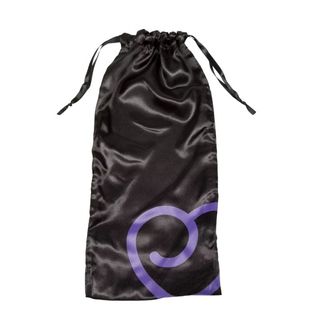 Lovehoney black sex toy storage bag in satin
