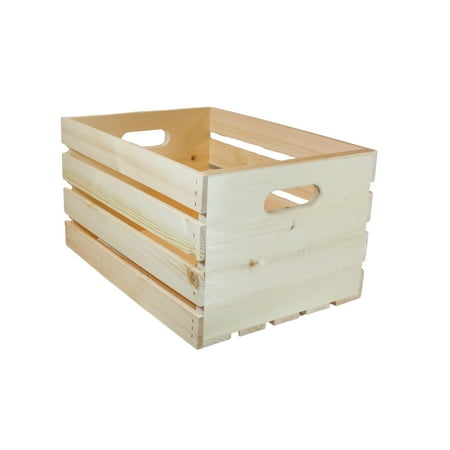 Hello Hobby Unfinished Wood Crate, 18 in X 12.5 in X 9.5 in