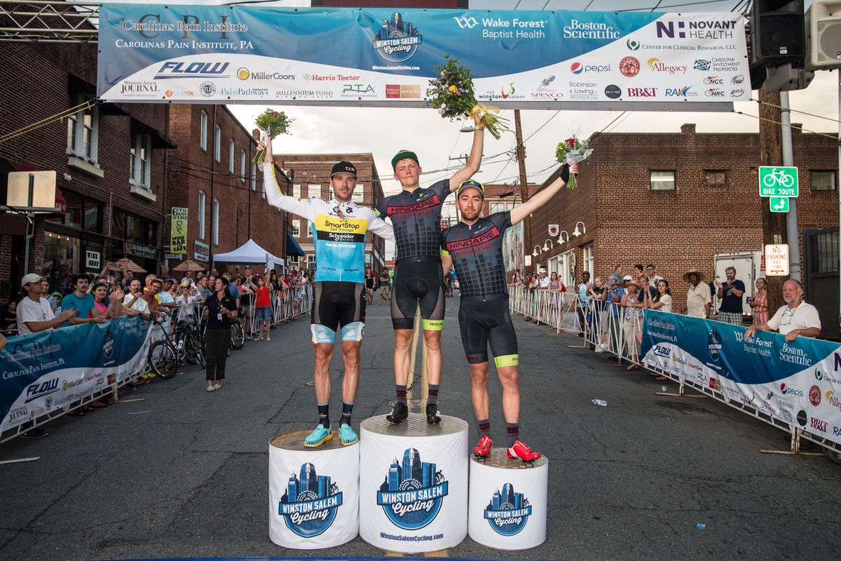 Todays top three for the mens race.