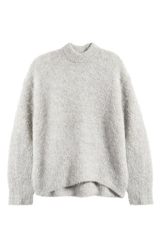 Wool & Alpaca Blend Bouclé Oversize Sweater