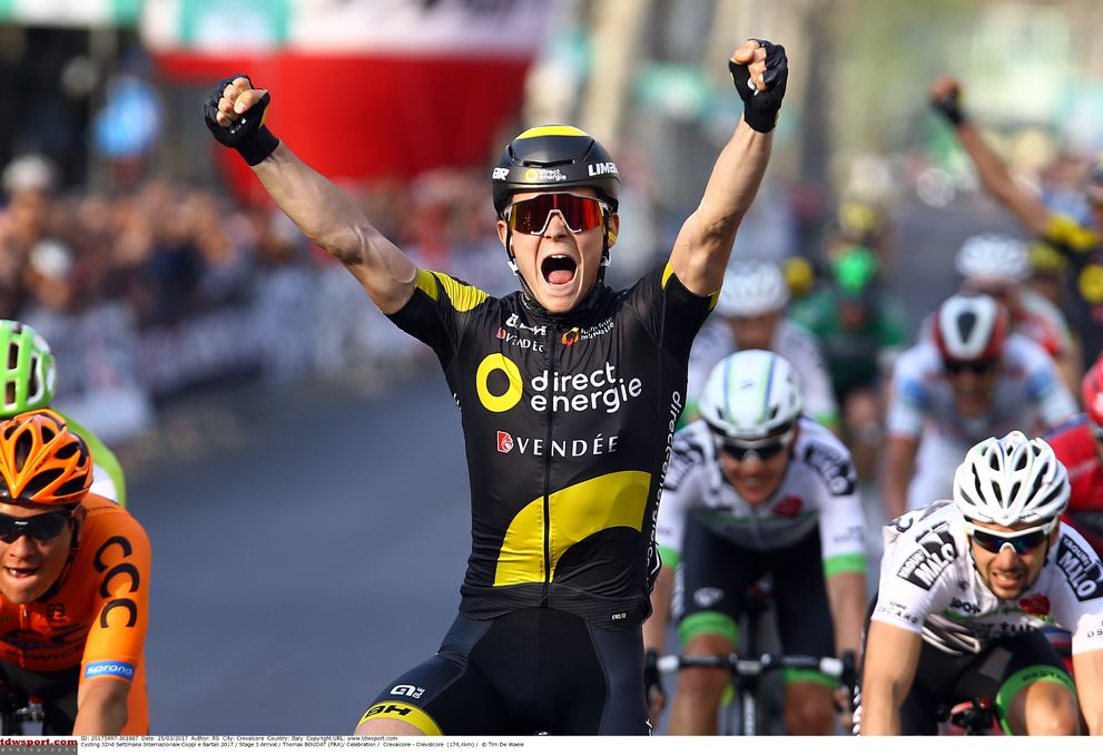 Thomas Boudat (Direct Energie) wins stage 3 of Coppi e Bartali