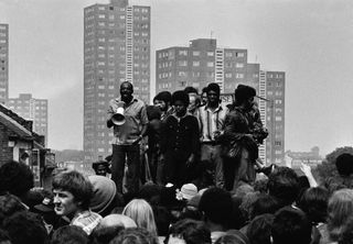 Protesters take to the streets after the New Cross house fire.