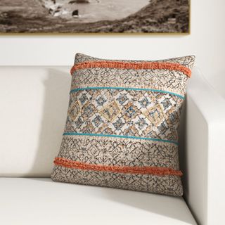 Ann Cotton Blend Throw Pillow