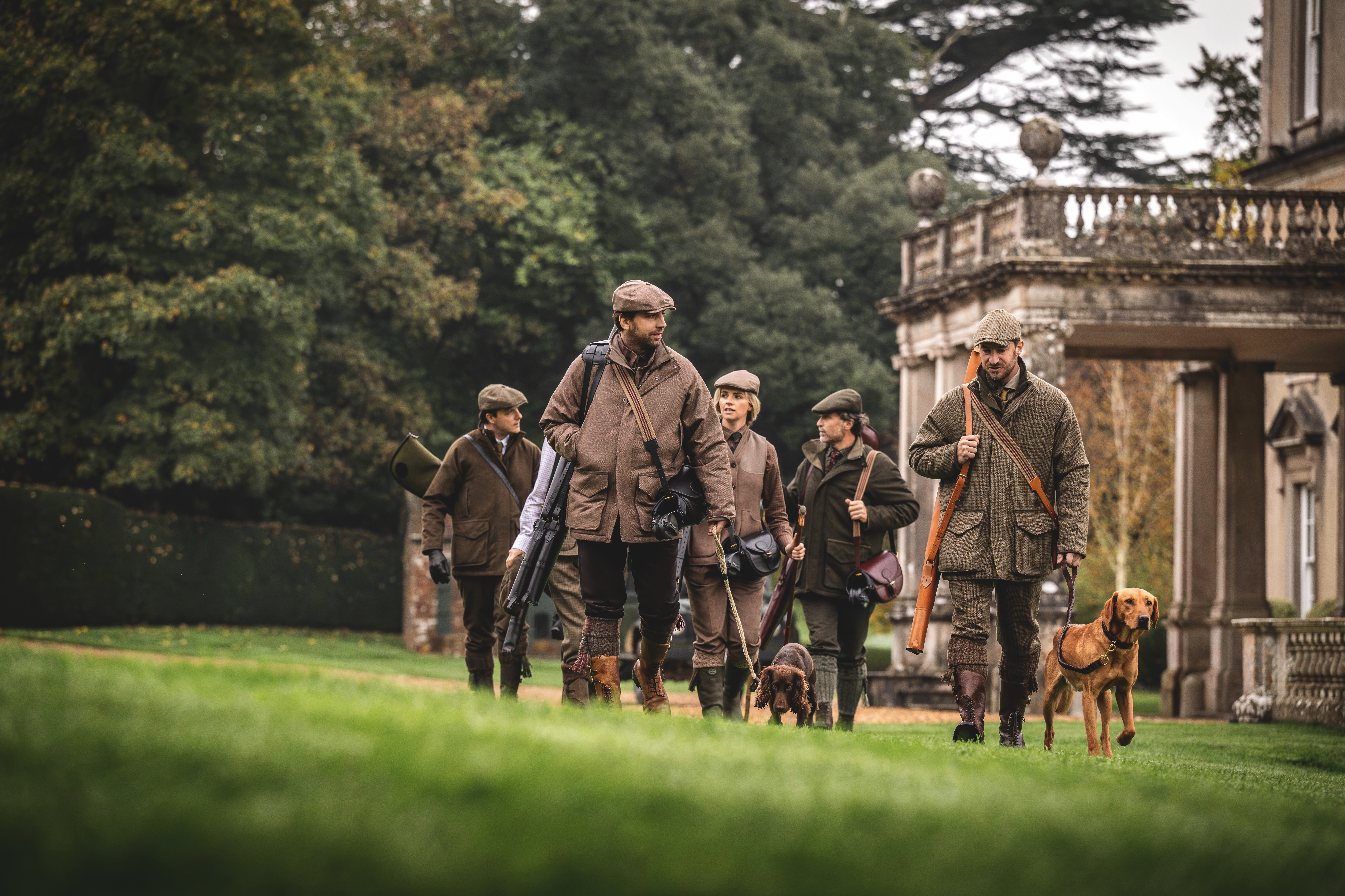 Group of models in a Purdey campaign