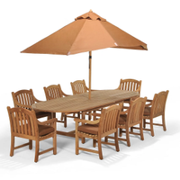 Macy's, Bristol Outdoor Teak 9-Piece Dining Set: was $3,449 now $2,399