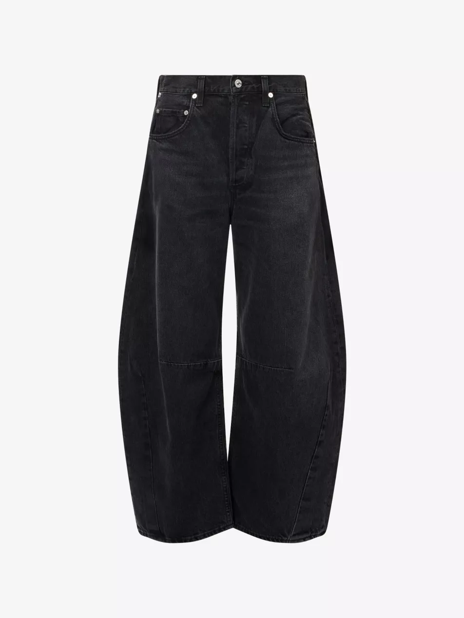 Horseshoe Barrel-Leg Denim Jeans - 23