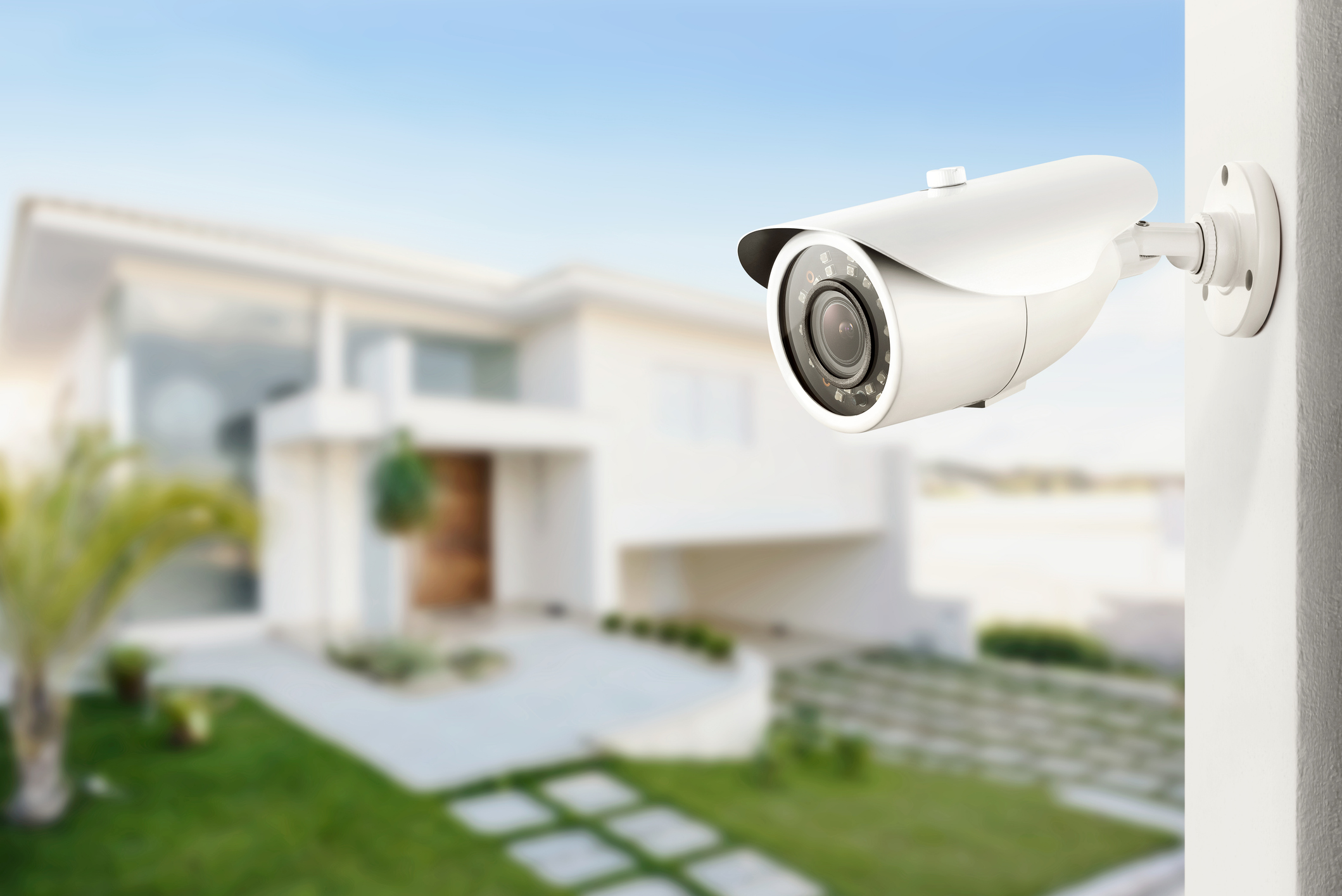 a picture of an outdoor home security camera
