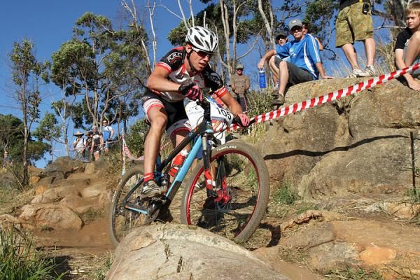 Cameron Ivory won the U23 men's super D, but it wasn't enough to get him on the All Mountain Podium. He was fourth.